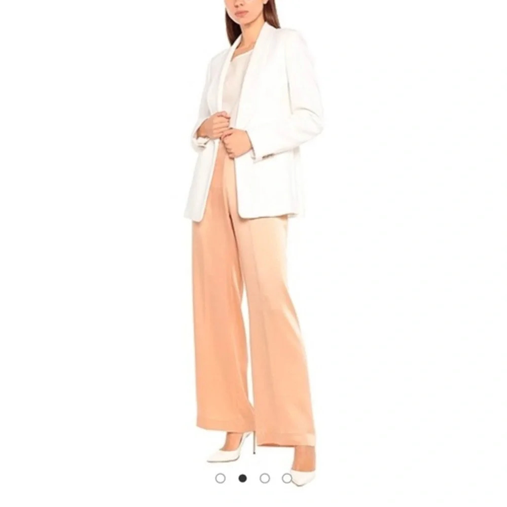 Semicouture Pink Satin Wide Legs High Waist Pants Size IT 46 US 10 Large L